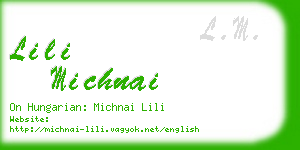 lili michnai business card